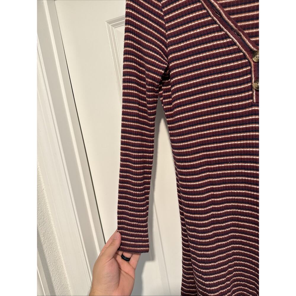 American Eagle Women’s Small Long Sleeve Striped Mini Dress - Picture 4 of 7